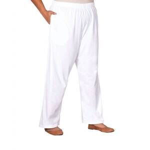 NEW ON THE PLUS SIDE cotton wide leg pants - plus in white